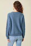 FINAL SALE-Piping Sleeve Cable Sweater