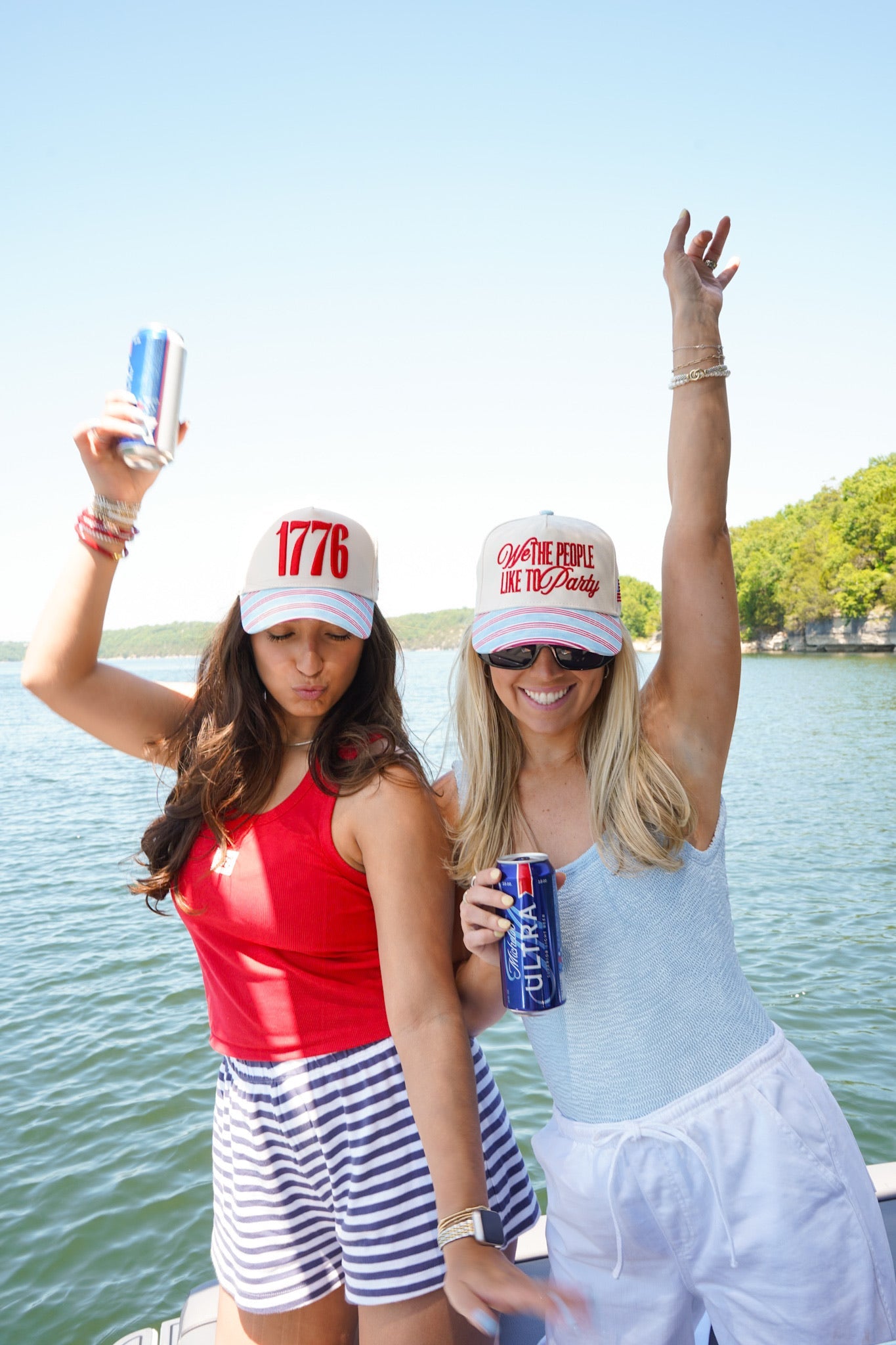 1776 Blue and Red Stripe Hat