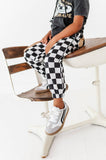 Checkered Black+White Cargo Joggers