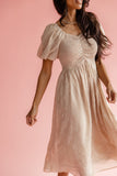 Christine Embroidered Chiffon Dress