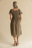 Christine Embroidered Chiffon Dress
