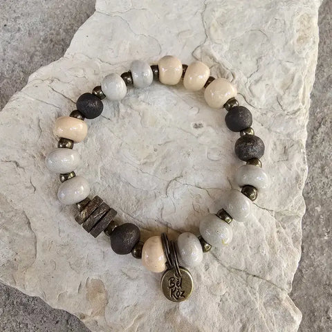 Vienna Clay Bead Bracelet (I am enough)