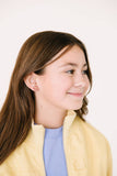 Desert Peach - #87 Heart Stud Earrings
