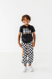 Checkered Black+White Cargo Joggers