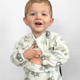 The Grayson Long Sleeve Bib - Affirmation Animals