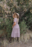 FINAL SALE-Tayla Dress in Taupe Purple