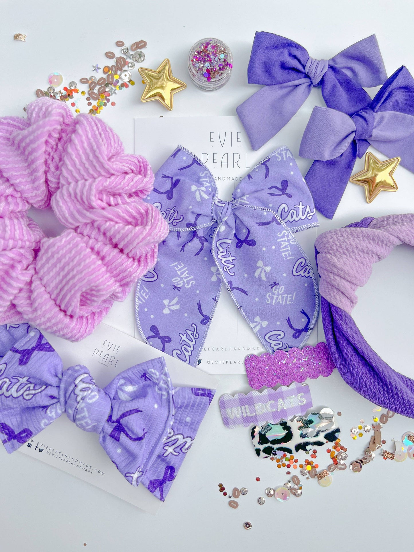 Evie Pearl Handmade LLC - KSU Wildcats Go State Oversized Scrunchy