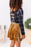 Carmel Velvet | 2-Tiered SKORT