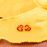 Desert Peach - #87 Heart Stud Earrings