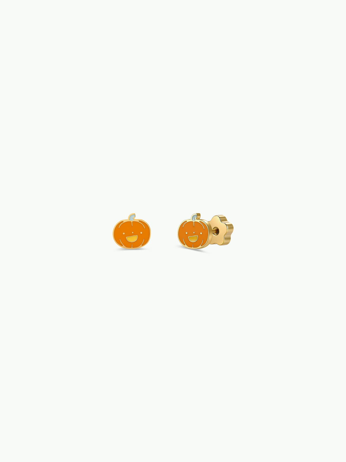 JaxKelly - Pumpkin Enamel Flat Back Kids Earrings