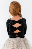 Black Velvet | Bow Back Long Sleeve Top