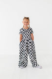 Floral Check Romper