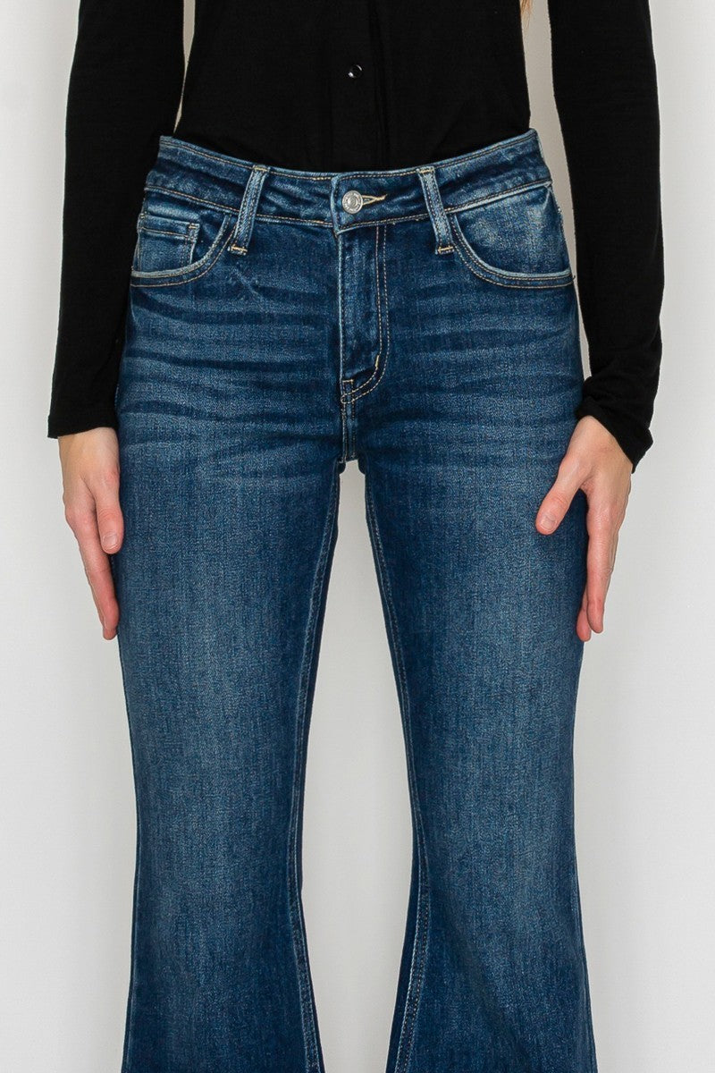 Mia Mid Rise Super Flare Jeans