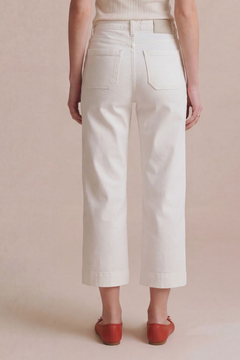 TUMMY CONTROL HIGH RISE WHITE CROP PALAZZO JEANS