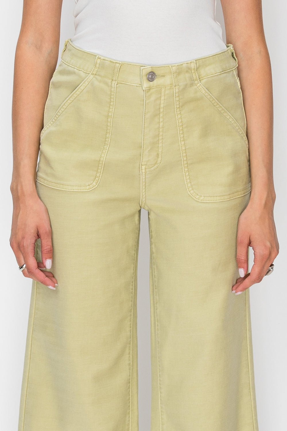 HIGH RISE WIDE LEG SAGE JEANS
