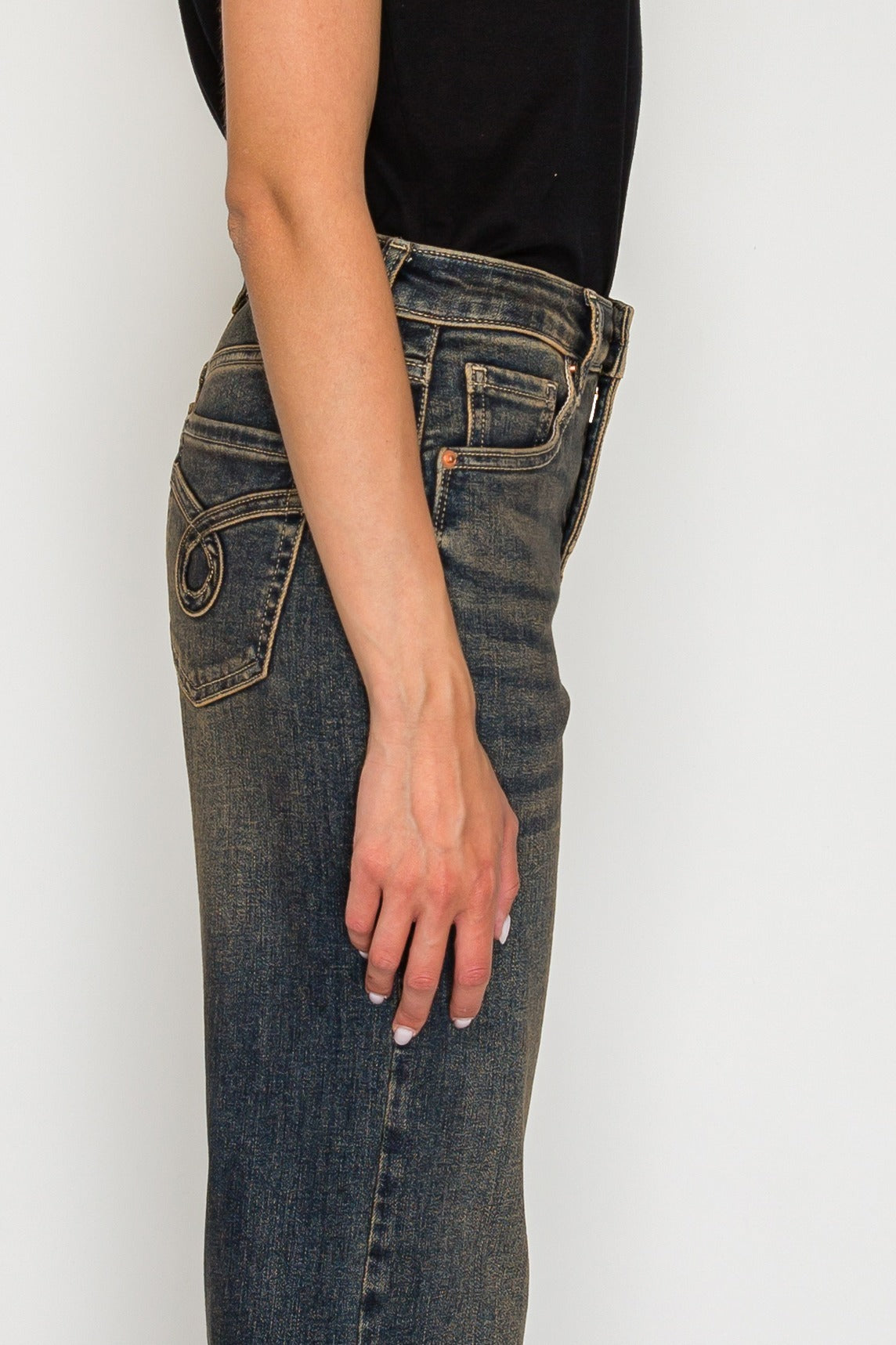 High Rise Relaxed Flare Leg Jeans