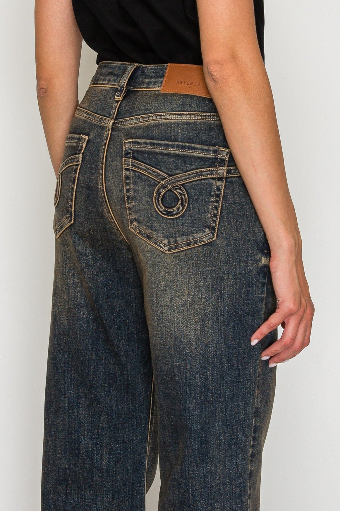 High Rise Relaxed Flare Leg Jeans