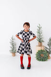 Checkered Bow | Scoop Back Dress