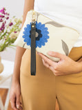 Blue Poppy Wristlet Purse