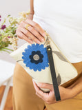 Blue Poppy Wristlet Purse