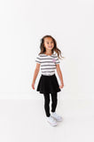 Black Skirted Slim Leggings