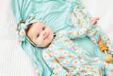 Soft & Stretchy Zipper Footie - Bacon & Eggs Haze