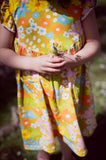 Girls' Flutter Dress in Sixties Wild Blooms