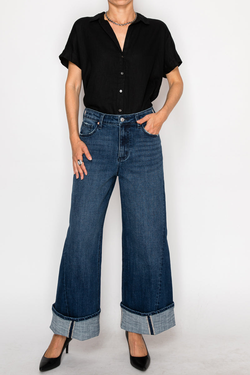 High Rise A-Wide Jeans