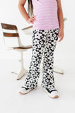 Retro Black and White Floral Flares