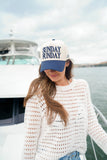 Sunday Funday - Navy Vintage Trucker Hat