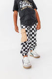 Checkered Black+White Cargo Joggers