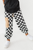 Checkered Black+White Cargo Joggers