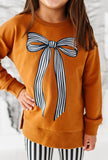 Striped Bow | SIDE-SPLIT SWEATSHIRT