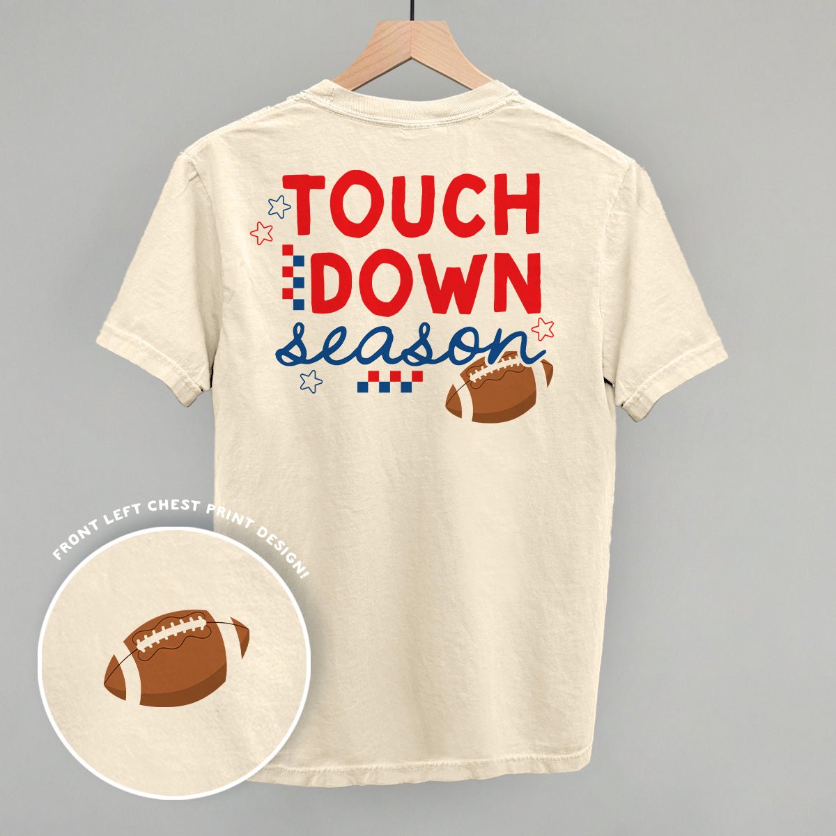 Touchdown Season Red And Blue (Back Print)