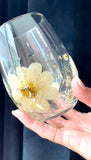 Stemless Wildflower Wine Glass