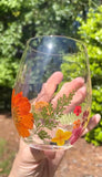Stemless Wildflower Wine Glass