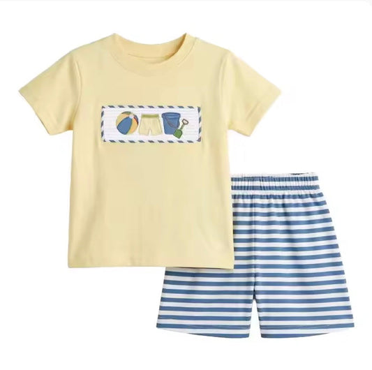 Beach ball boy short set. (preorder)