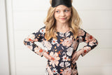 Black Floral Lounge Set