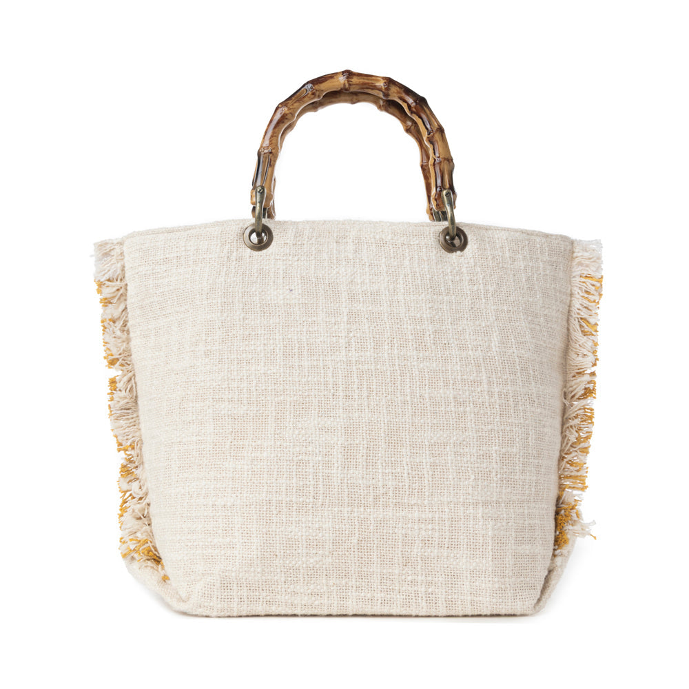 Sunset Creek Embroidered Small Bag in Coastal White