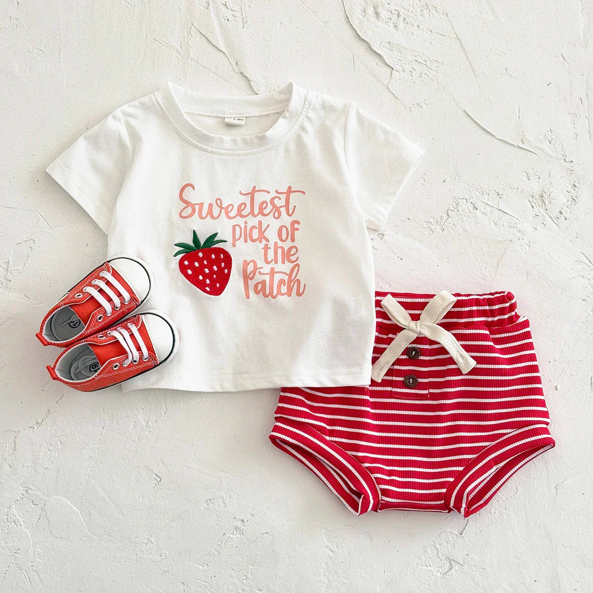 Striped Shorts Fruit Set