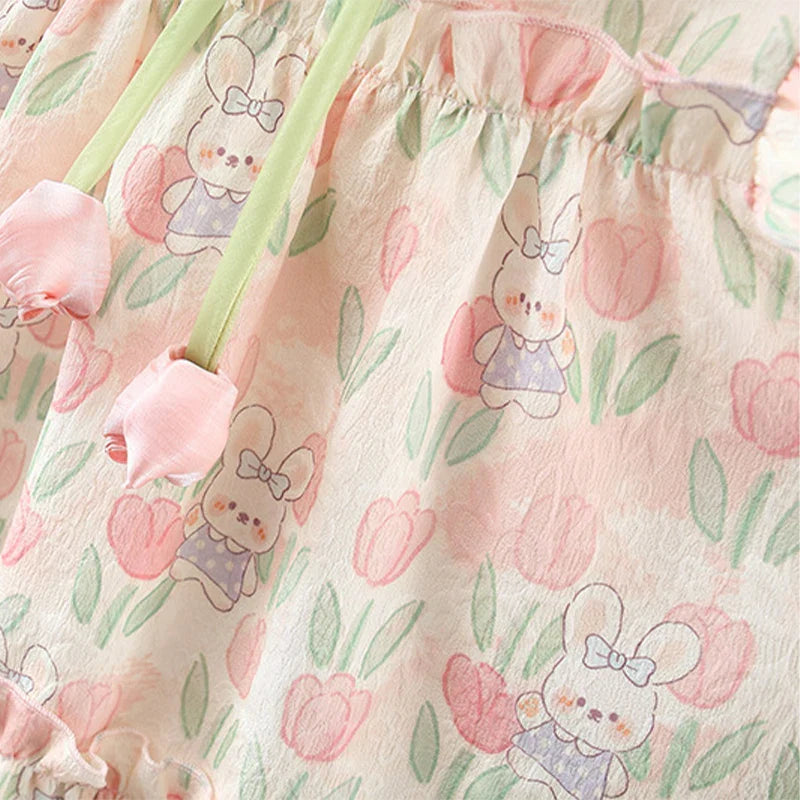 Floral Tulip Fly Sleeve Dress