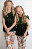 Olive Green Bell Bottom Pant Set