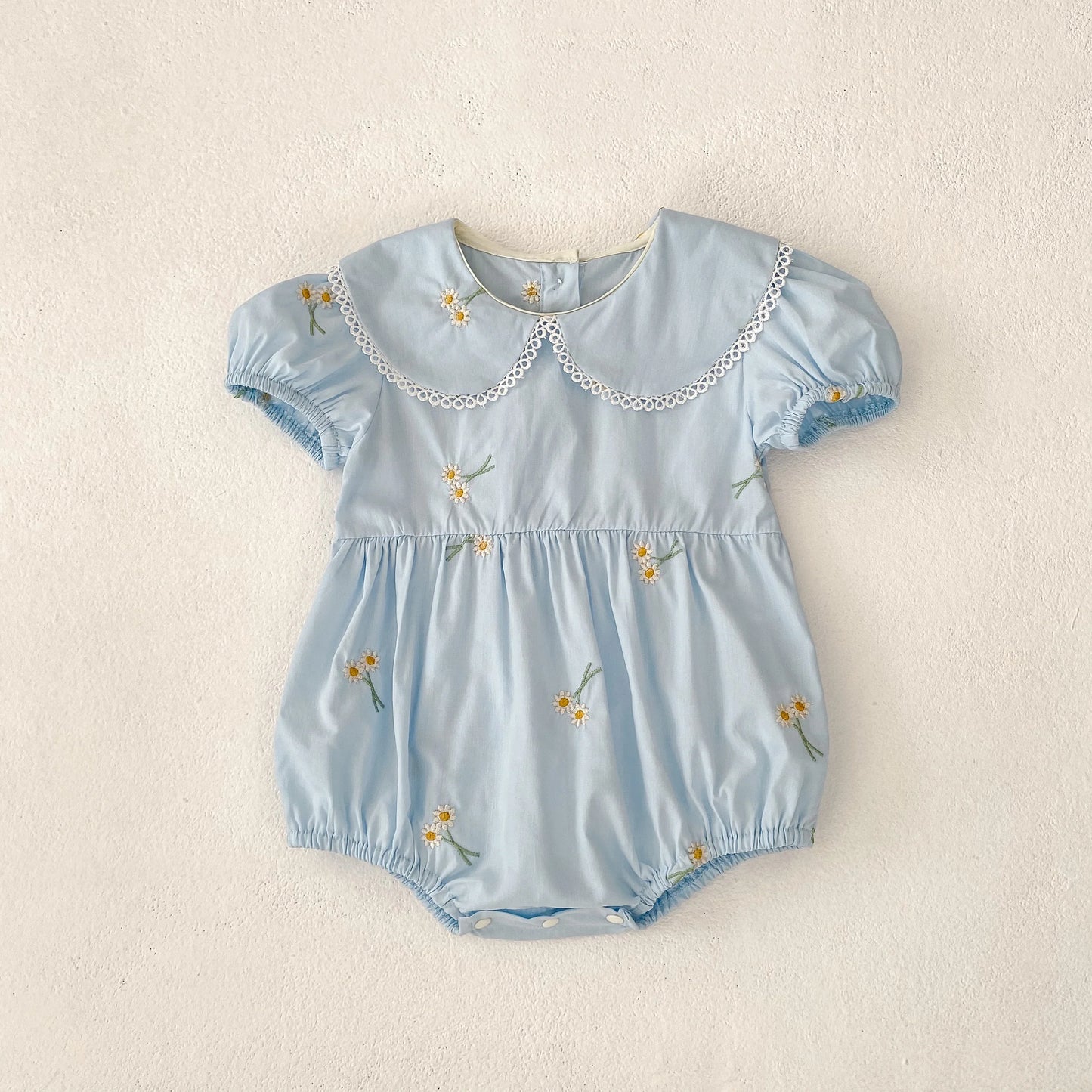 Embroidery Sunflower Romper