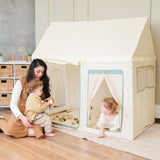 Tiny Land® Sweet Citrus Kids Play Tent – White and Blue Indoor Playhouse