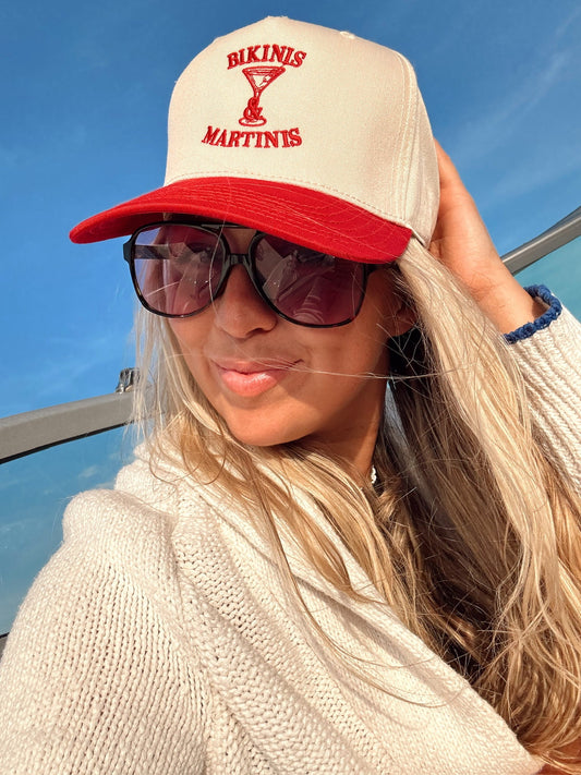 Bikinis & Martinis Vintage Trucker Hat