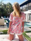 Pink Beach - Short Sleeve Pajama Set