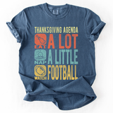 Thanksgiving Agenda, Turkey, Football, Fun, Autumn, Fall, Comfort Colors T-Shirt