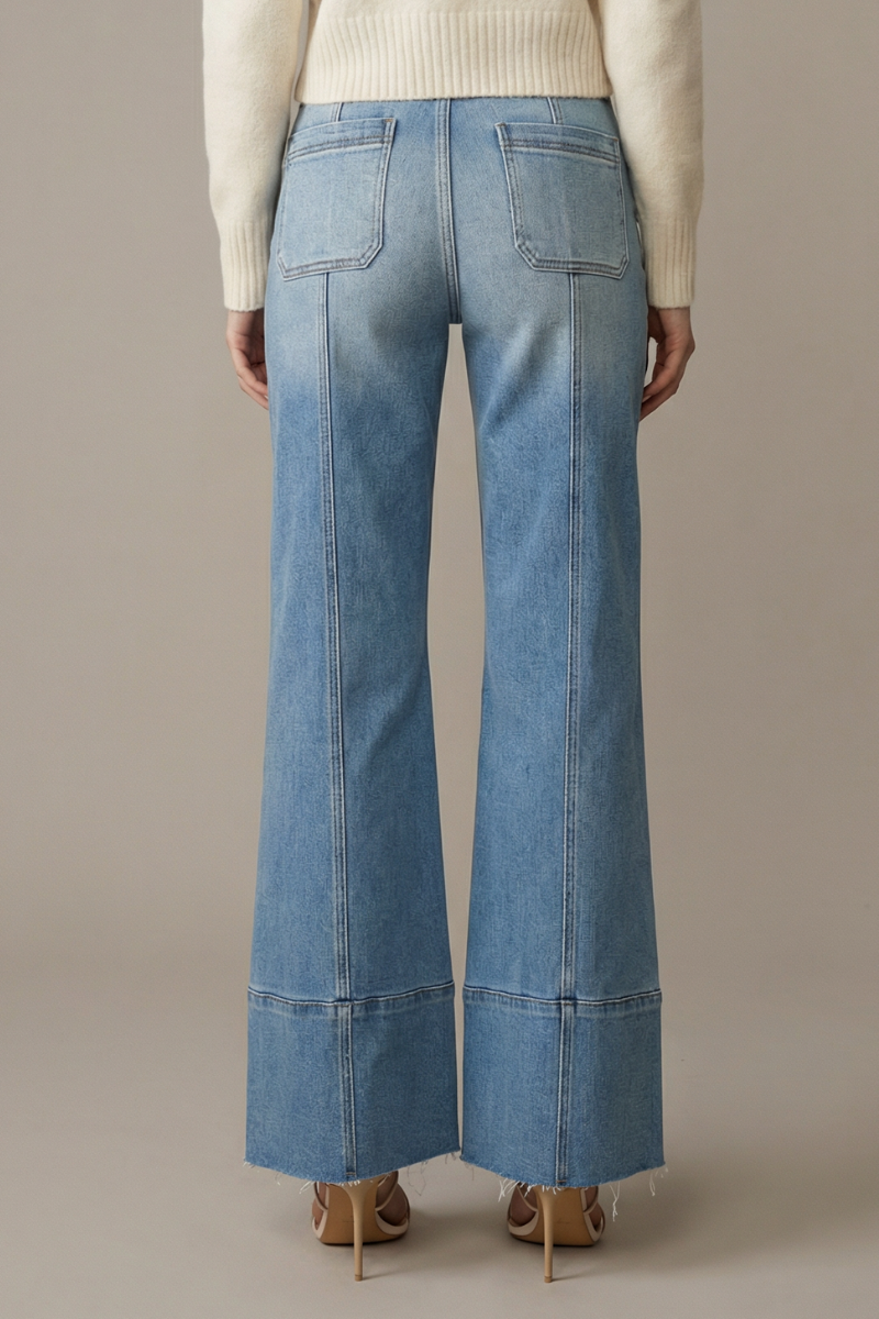 Eco Friendly Fabric Tummy Control Slim Palazzo Jeans