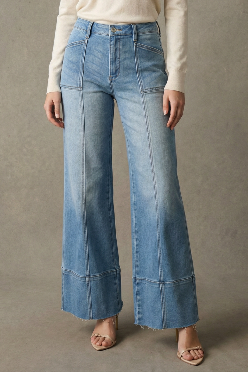 Eco Friendly Fabric Tummy Control Slim Palazzo Jeans