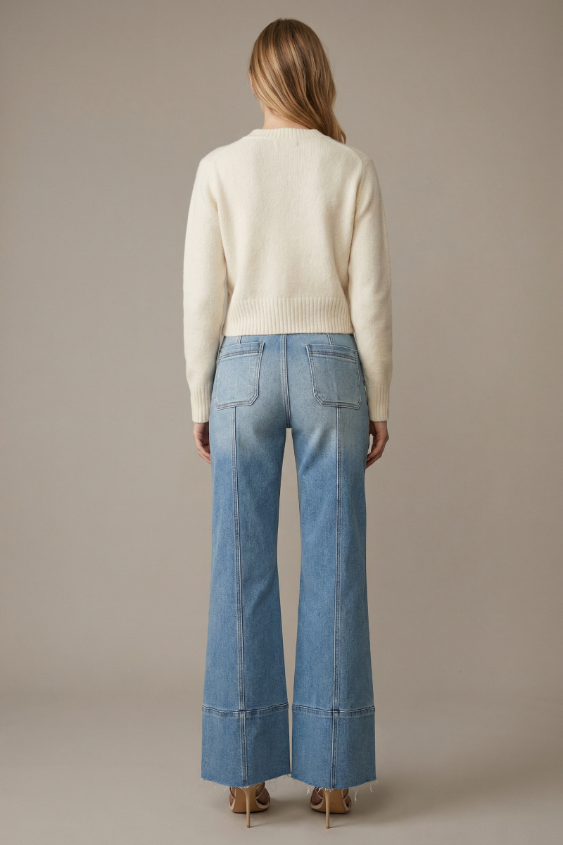 Eco Friendly Fabric Tummy Control Slim Palazzo Jeans
